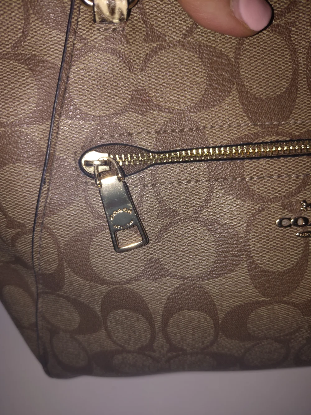COACH Signature Canvas Satchel in Brown